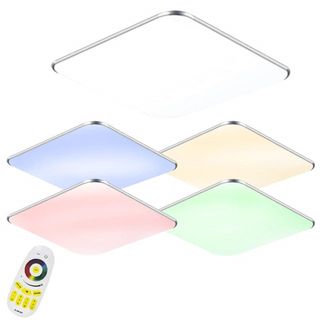 LED-Lampe, Masse: 300x300x100mm Leiste silbern, mit Fernbedienung, Farbtemparaturen dimmbar, 900-1100lm , schöne Farben, 12Watt,  Fr. 40.-