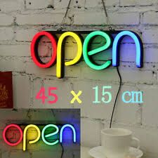OPEN LED SCHILD Neonlicht  Wandleuchte Bar Cafe Restaurant, Kiosk usw. Fr. 50.-